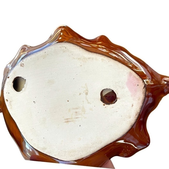 LEAF dish with little bird, no chips or cracks but there is crazing of the glaze - Picture 4 of 4